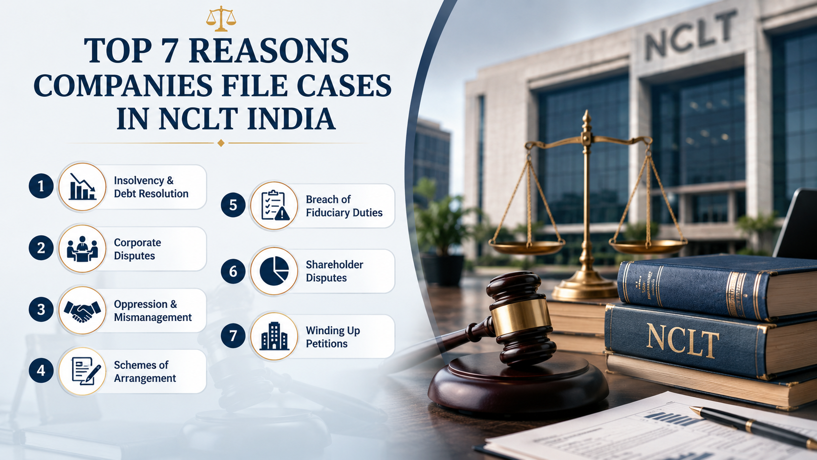 Top 7 Reasons Companies File Cases in NCLT India — A Complete Legal Guide